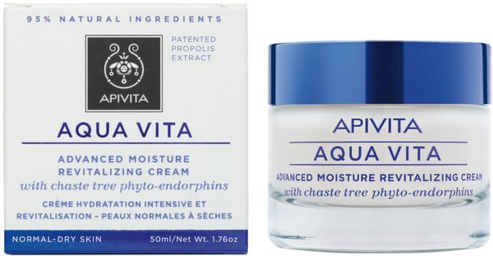 *Крем Apivita AQUA VITA для інтенсивн. зволож. шкіри з фітоендорфінами для нормальної/сухої шкіри 50мл