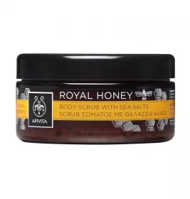 *Скраб Apivita Королівський мед для тіла з морською сіллю 250 мл