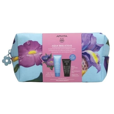 *Набор Apivita AQUA BEELICIOUS (увл. гель-крем 40мл+черный очищ.гель 50 мл)