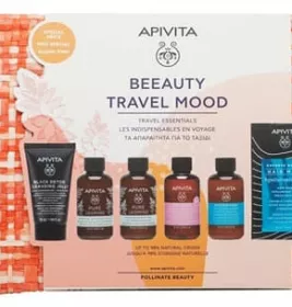 *Набор Apivita BEEAUTY TRAVEL MOOD (очищ.гель50мл+гельд/душа75мл+молочко д/тела75+гель д/инт.гиг75мл