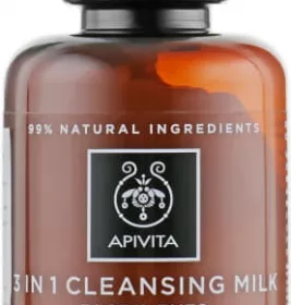 *Молочко Apivita КЛЕАНЗИНГ 3 в 1 очищувальне для обличчя та очей з медом та ромашкою 75мл