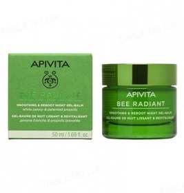 Гель-бальзам Apivita Бі Рейдієнт нічний для розгладження та відновлення шкіри обличчя 50 мл