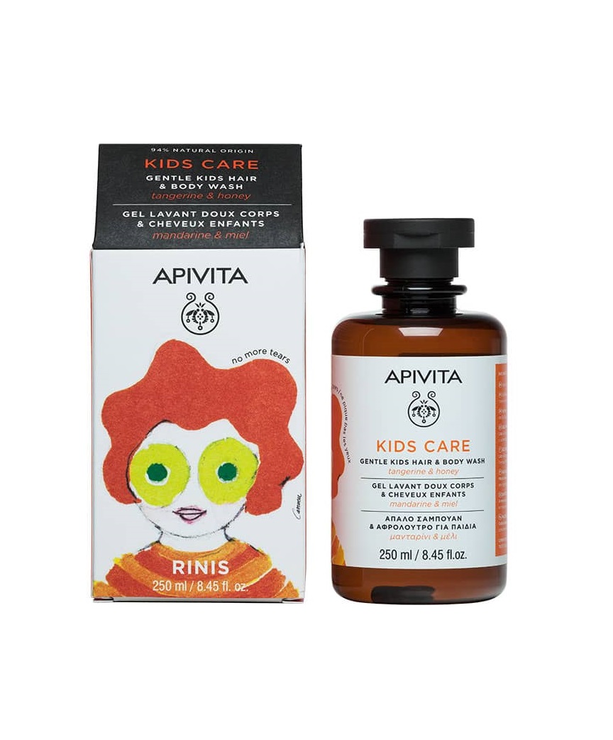 *Засіб Apivita KIDS CARE Дитячий для миття волосся та тіла 250 мл