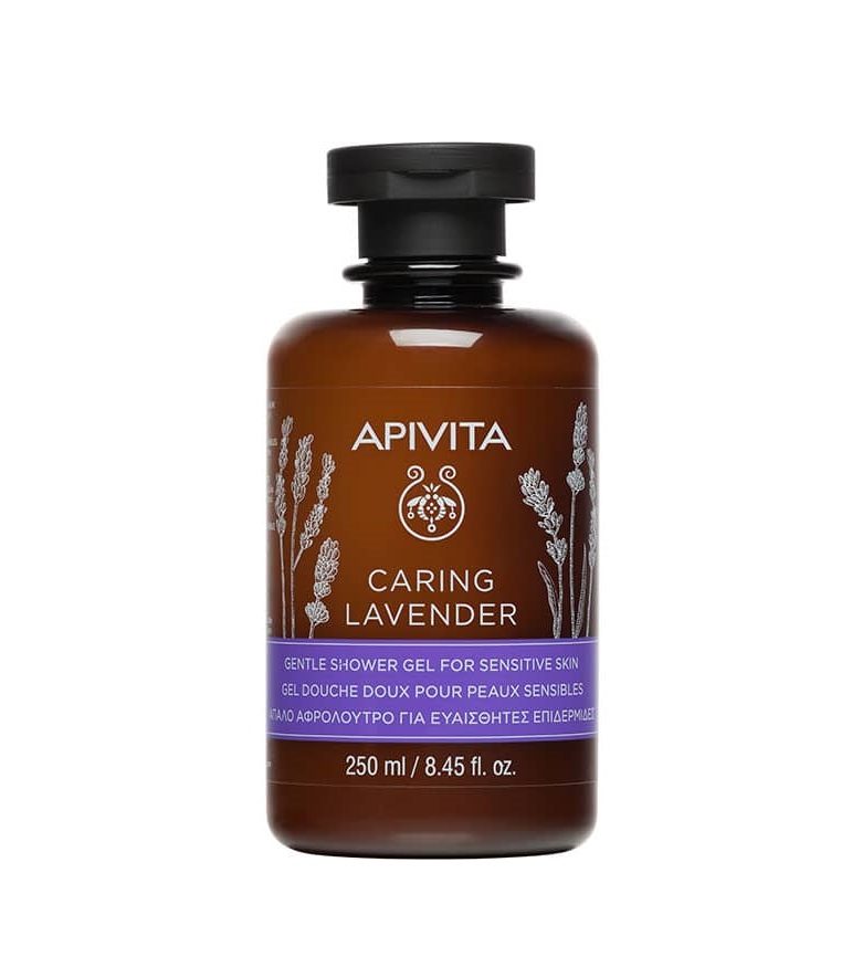 *Гель Apivita CARING LAVENDER для душу ніжний для чутливої шкіри 250 мл