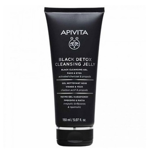 Гель Apivita Чорний очищуючий для обличчя та очей 150 мл