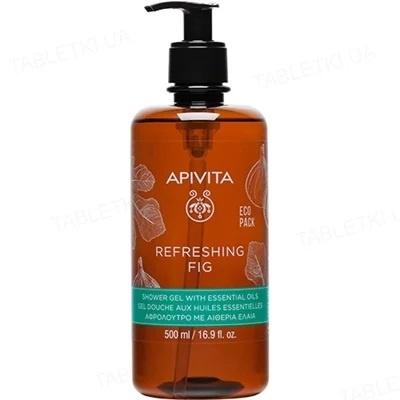 Гель Apivita для душу REFRESHING FIG з Ефірними оліями 500 мл