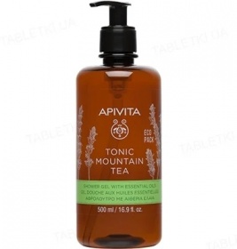 Гель Apivita для душа TONIC MOUNTAIN TEA с Эфирными маслами 500 мл