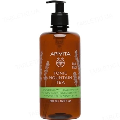 Гель Apivita для душу TONIC MOUNTAIN TEA з Ефірними оліями 500 мл