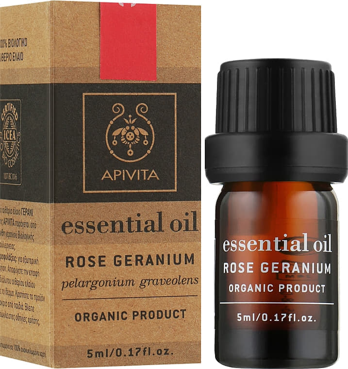 *Олія Apivita ефірна рожева герань 5 мл