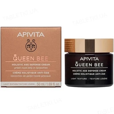 *Крем Apivita QUEEN BEE Легкої текстури для комплексного захисту від старіння 50 мл