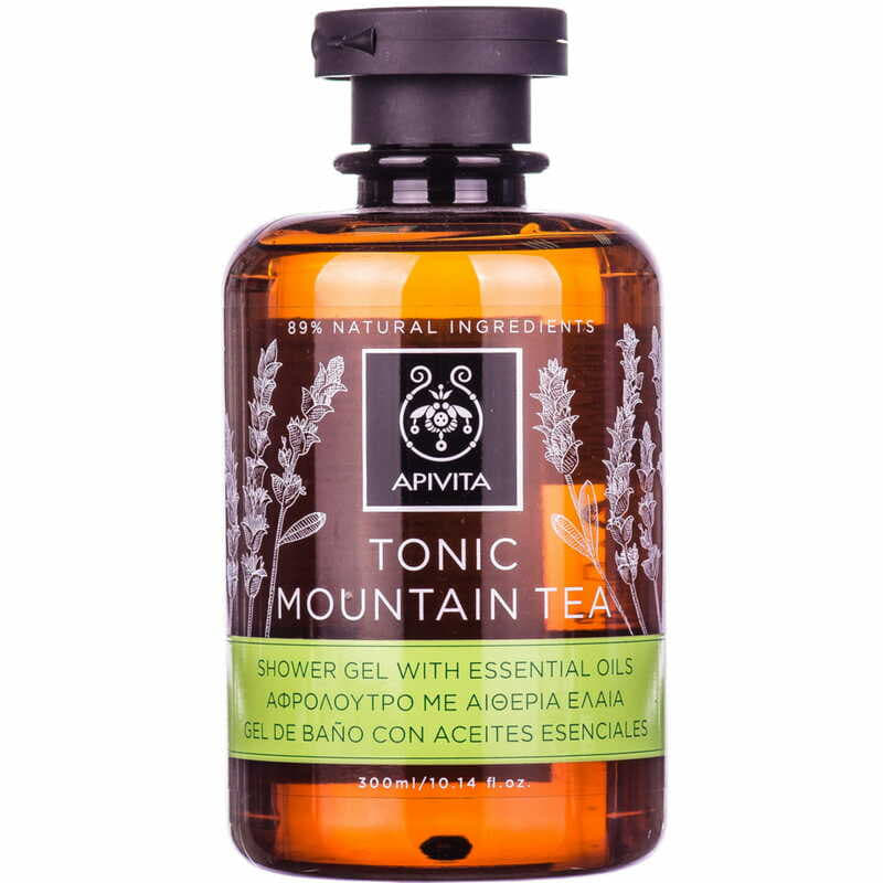*Гель Apivita для душу з ефірними оліями Тонізуючий Гірський Чай 300 мл