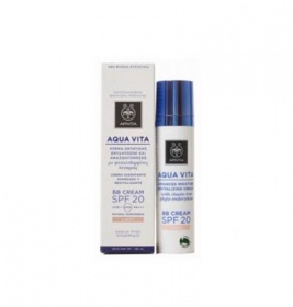 *Крем Apivita AQUA VITA для интенсивног увлажн. кожи с фито-эндорфинами ВВ Cream SPF20 светлый 40 мл