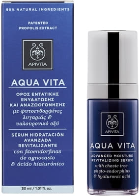 *Сироватка Apivita AQUA VITA для інтенсив. зволож. шкіри з олією авраам. дерева і гіалурон. кислотою 30 мл