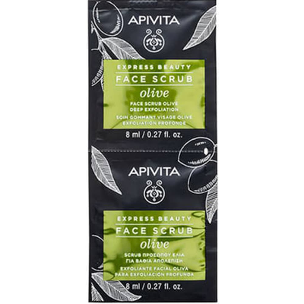 *Крем Apivita EXPRESS BEAUTY з оливою інтенсивний відшелушуючий 2х8 мл