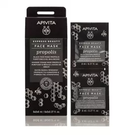 Маска Apivita EXPRESS BEAUTY с прополисом Очищение для жирной кожи 2х8 мл