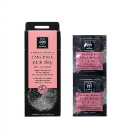 Маска Apivita EXPRESS BEAUTY з рожевої глини М'яке очищення 2х8 мл