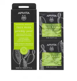 Маска Apivita EXPRESS BEAUTY с опунцией Увлажнение и успокаивающее действие 2х8 мл
