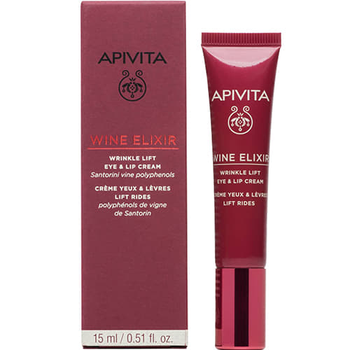 *Крем Apivita WINE ELIXIR при морщинах для губ и кожи вокруг глаз с пчелинным воском и красным вином *Крем Apivita WINE ELIXIR при морщинах для губ и кожи вокруг глаз с пчелинным воском и красным вином