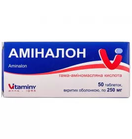 Аминалон таблетки по 0.25 г 50 шт. (10х5)