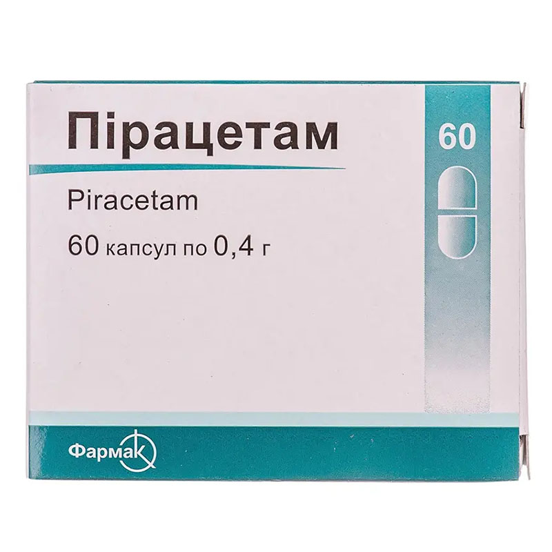 Пірацетам капсули 0.4 г 60 шт. (10х6) - Фармак
