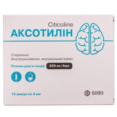 *Аксотилін р-н д/ін. 500 мг/4мл амп №10