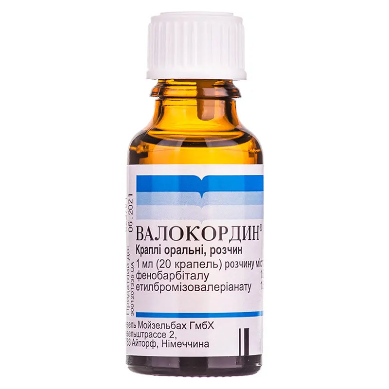 Валокордин краплі по 20 мл у флаконі 1 шт.