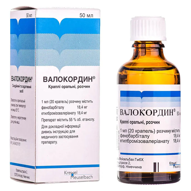 Валокордин краплі по 50 мл у флаконі 1 шт.