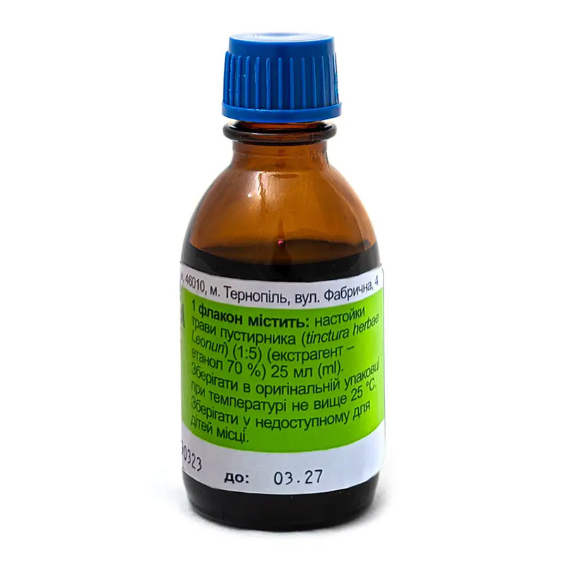 Пустирника настоянка по 25 мл у флаконі 1 шт. - Тернофарм