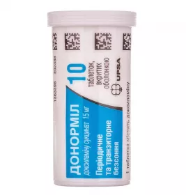 Донорміл таблетки, в/о по 15 мг 10 шт.