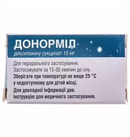 Донорміл таблетки, в/о по 15 мг 10 шт.
