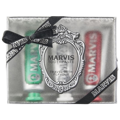 *Подарунковий Набір із зубними пастами Marvis трьох смаків - Класична, Відбілююча, Кориця, 3x25мл