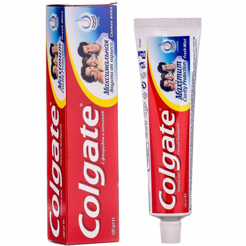 *Зубная паста Colgate Максимальная защита от кариеса Свежая мята 100 мл *Зубная паста Colgate Максимальная защита от кариеса Свежая мята 100 мл