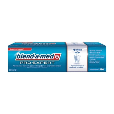 *Зубная паста BLEND A MED PRO EXPERT Крепкие зубы Тонизирующая мята 100 мл *Зубная паста BLEND A MED PRO EXPERT Крепкие зубы Тонизирующая мята 100 мл