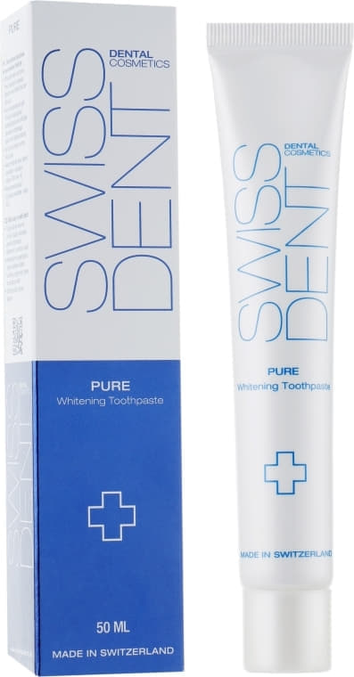 Зубна паста Swissdent Pure відбілююча антбиктеріальна з фруктовими ензимами 100 мл