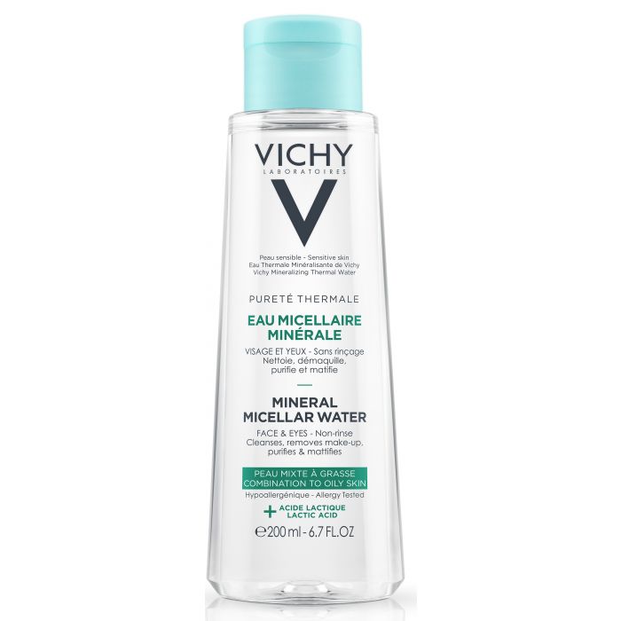 *Вода Vichy Пюрте Термаль Міцелярна для жирної та комбінованої шкіри обличчя та очей 200 мл