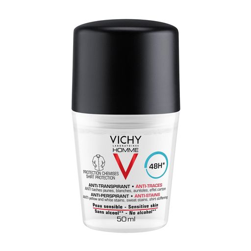 Дезодорант-антиперспират Vichy Ом шариковый 48 час. от белых/желтых пятен д/мужчин 50 мл Дезодорант-антиперспират Vichy Ом шариковый 48 час. от белых/желтых пятен д/мужчин 50 мл