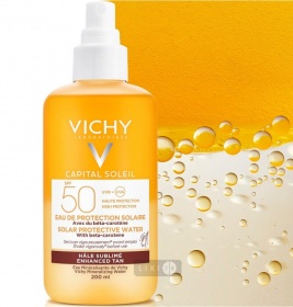 *Спрей Vichy Капиталь Солей солнцезащ.водный двухфазный с бета-каротином SPF50 200мл