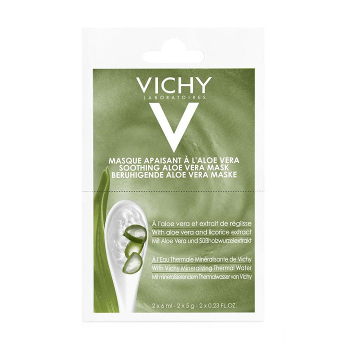*Маска Vichy Заспокійлива з алое для шкіри обличчя схильної до сухості та стягнутості 2х6мл