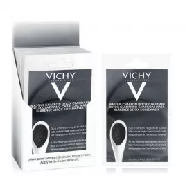 *Маска-детокс Vichy з вугіллям та каоліном для глибокого очищення шкіри обличчя 2х6мл