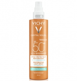 *Спрей Vichy Капиталь Солей солнцезащитный водостойкий с гиалур кислотой SPF50+ 200мл