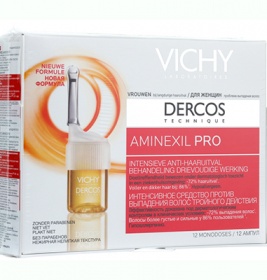 *Ампулы Vichy Деркос Аминексил PRO для женщин 6 мл №12