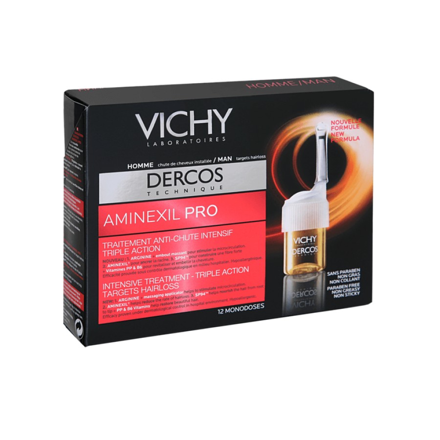 *Ампули Vichy Деркос Амінексіл PRo для чоловіків 6 мл №12