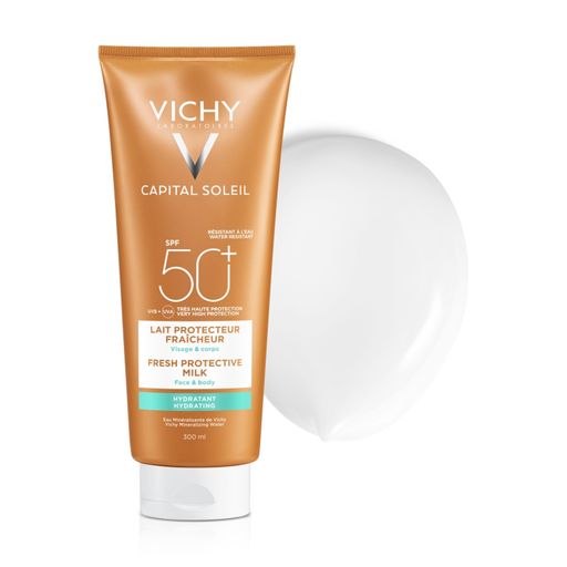 *Молочко Vichy Капіталь Солей сонцезахисне зволож. для обличчя і тіла SPF50+ 300мл