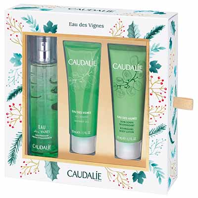 *Набір Caudalie2522 Eau des Vignes (Гель д/душу 50 мл+Вода туал. 50 мл+Крем пожив. д/тіла 50 мл)