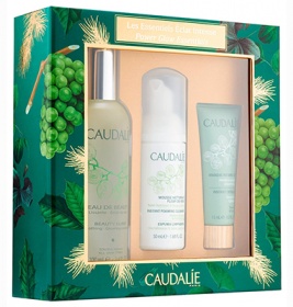Набір Caudalie Beauty Elixir Power Glow(Еліксір-вода для краси обличчя 100мл, Пінка для зняття макіяжу 50мл, Маска детокс, 15мл)