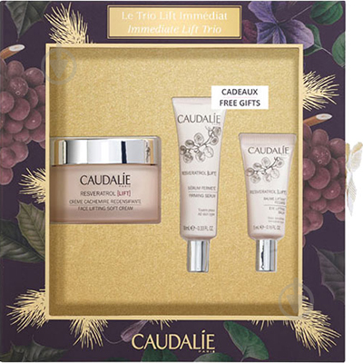 Набір Caudalie Resveratrol Immediate Lift Trio(Крем-ліфтінг 50мл+Сироватка укріпл.10мл+3187-2 Зразок Бальзам-ліфтінг д/контуру очей 5мл)