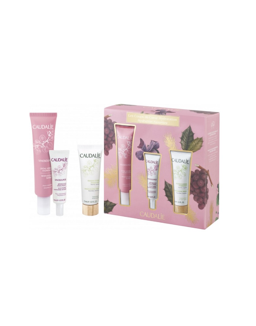 Набір Caudalie Vinosource Sorbet Hydration Favorites(Крем сорбет 40мл+Сировотка S.O.S 10мл+Маска 15мл)