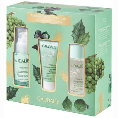Набір Caudalie Vinopure Anti-Blemish Mission(Сироватка 30мл+Желе Чиста шкіра 30мл+Тонік 50мл) 