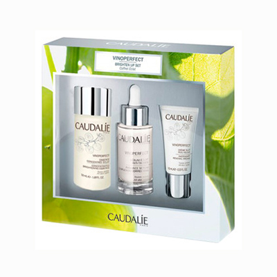 Набір Caudalie Vinoperfect 1,2,3(Сироватка 30мл+Есенція 50мл+Крем гліколевий 15мл)