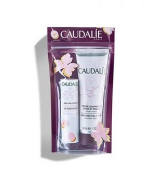 *Набір Caudalie2347 зимовий дует (Крем для рук 30мл+Кондиціонер д/губ зволожуючий антиоксидант 4,5г)